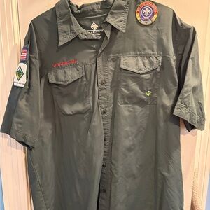 Green Short Sleeve Uniform Shirt